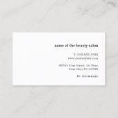 Einfache Elegante Imitate Silver Scissor Hair Styl Visitenkarte (Rückseite)
