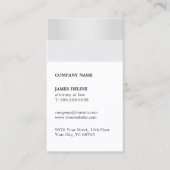 Einfache Elegante Imitate Silver White Consultant Visitenkarte (Vorderseite)