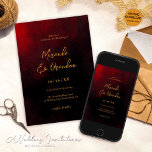 Einfache Elegante Imitats Gold Script Red Black We Einladung<br><div class="desc">Mit unseren eleganten Einladungen zu den schlichten, eleganten Imitats Gold Script Red Black Wedding Einladungen laden Sie Ihre Gäste in wahrhaft opulentem Stil ein. Jede Komponente dieser Einladungen zeichnet sich durch eine sorgfältige Liebe von Mylini Design aus und strahlt Eleganz und Pracht aus. Das auffällige Imitat Goldfolienskript, Set vor einem...</div>