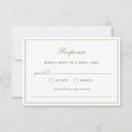 Einfache Elegante Imitats Klassische Typografie RSVP Karte