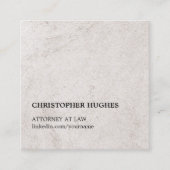 Einfache Elegante Imitats Stone Texture Attorney a Quadratische Visitenkarte (Vorderseite)