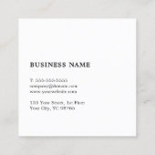 Einfache Elegante Imitats Stone Texture Attorney a Quadratische Visitenkarte (Rückseite)