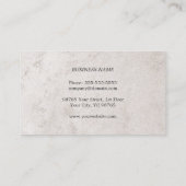 Einfache Elegante Imitats Stone Texture Attorney a Visitenkarte (Rückseite)