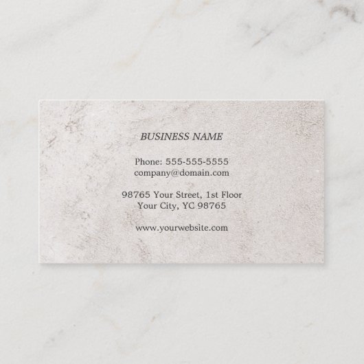 Einfache Elegante Imitats Stone Texture Attorney a Visitenkarte (Rückseite)