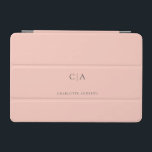 Einfache, elegante iPad Miniabdeckung mit Monogram iPad Mini Hülle<br><div class="desc">Modernes,  einfaches,  elegantes Monogramm Pad,  Lichtkoral. Editieren Sie Ihr Produkt in wenigen Minuten. Sie können Schriftart/Größe/Farbe und Position mit "weiter personalisieren" ändern.</div>