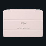 Einfache, elegante iPad Miniabdeckung mit Monogram iPad Mini Hülle<br><div class="desc">Modernes,  einfaches,  elegantes Monogramm Pad,  leicht rosa. Editieren Sie Ihr Produkt in wenigen Minuten. Sie können Schriftart/Größe/Farbe und Position mit "weiter personalisieren" ändern.</div>