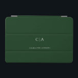 Einfache, elegante iPad Miniabdeckung mit Monogram iPad Mini Hülle<br><div class="desc">Modernes,  einfaches,  elegantes Monogramm Pad,  Grün. Editieren Sie Ihr Produkt in wenigen Minuten. Sie können Schriftart/Größe/Farbe und Position mit "weiter personalisieren" ändern.</div>