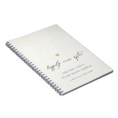 EINFACHE ELEGANTE IVORY TYPOGRAPHIE PASSIERT JE NA NOTIZBLOCK (Rechte Seite)