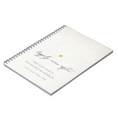 EINFACHE ELEGANTE IVORY TYPOGRAPHIE PASSIERT JE NA NOTIZBLOCK (Linke Seite)