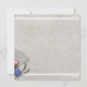 Einfache elegante japanische Fanhochzeit  Einladung (Rückseite)