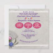 Einfache elegante japanische Fanhochzeit  Einladung (Vorderseite)