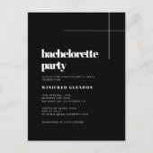 Einfache, elegante Junggeselinnen-Abschied-Einladu Postkarte (Vorderseite)