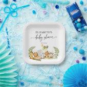 Einfache Elegante Jungle Animals Babydusche Pappteller (Party)