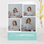 Einfache Elegante Kalligrafie Geburtstag Stilvolle Karte (Gelbe Blume)