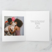 Einfache Elegante Kalligrafie Geburtstag Stilvolle Karte (Innenseite)