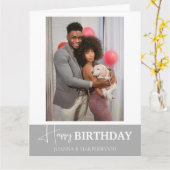 Einfache Elegante Kalligrafie Geburtstag Stilvolle Karte (Gelbe Blume)