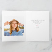 Einfache Elegante Kalligrafie Geburtstag Stilvolle Karte (Innenseite)