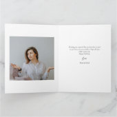 Einfache Elegante Kalligrafie Geburtstag Stilvolle Karte (Innenseite)