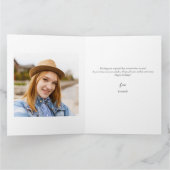 Einfache Elegante Kalligrafie Geburtstag Stilvolle Karte (Innenseite)