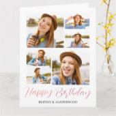 Einfache Elegante Kalligrafie Geburtstag Stilvolle Karte (Gelbe Blume)