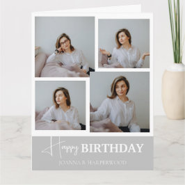 Einfache Elegante Kalligrafie Geburtstag Stilvolle Karte