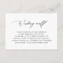 Einfache elegante Kalligrafie Hochzeit wünscht sic Begleitkarte
