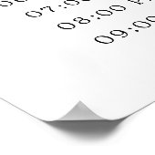 Einfache Elegante Kalligrafie Hochzeitsszenario Poster (Ecke)