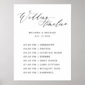 Einfache Elegante Kalligrafie Hochzeitsszenario Poster (Vorne)
