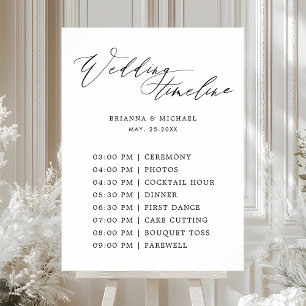 Einfache Elegante Kalligrafie Hochzeitsszenario Poster