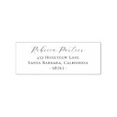 Einfache Elegante Kalligrafie Moderne Rücksendeadr Gummistempel (Prägung)