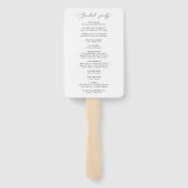 Einfache elegante Kalligrafie Modernes Hochzeitspr Fächer (Rückseite)