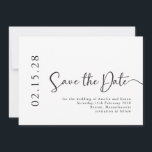 Einfache Elegante Kalligrafie Schriftart Schwarz & Save The Date<br><div class="desc">Kann an Ihre Bedürfnisse angepasst werden,  um Ihren Anzug zu erfüllen. © Gorjo Designs. Made for you via Zazzle Plattform. // Benötigen Sie Hilfe bei der Anpassung Ihres Designs? Andere Ideen got? Kontaktieren Sie mich (Zoe) direkt.</div>