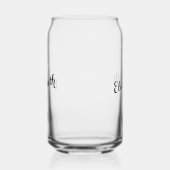 Einfache Elegante Kalligrafie Script Chic Mit Mono Dosenglas (Links)