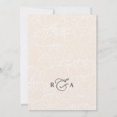 Einfache Elegante Kalligrafie-Skripte Hochzeit Einladung (Rückseite)