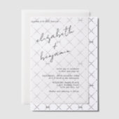 Einfache Elegante Kalligrafie-Skripte Hochzeit Pergament Einladungen (Versetzt (Einladung))