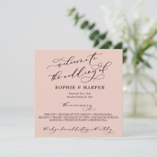 Einfache elegante Kalligrafie-Typografie Blush-Pin Programm