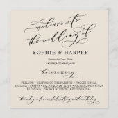 Einfache Elegante Kalligrafie Typografie Cream Programm (Vorderseite)