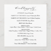 Einfache Elegante Kalligrafie Typografie Schwarz-w Programm (Rückseite)