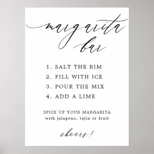 Einfache Elegante Kalligrafie Unterschrift Margari Poster
