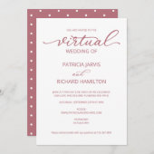 Einfache Elegante Kalligrafie Virtual Wedding Einladung (Vorne/Hinten)