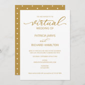 Einfache Elegante Kalligrafie Virtual Wedding Einladung (Vorne/Hinten)