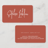 Einfache Elegante Kalligrafie Visitenkarte (Vorne/Hinten)