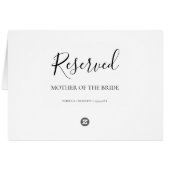 Einfache elegante Kalligrafie vorbehalten Hochzeit (Rückseite Horizontal)