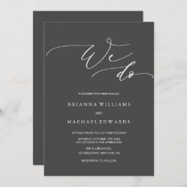 Einfache elegante Kalligrafie - Wir machen Holzkoh Einladung