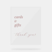 Einfache elegante Kalligraphie Hochzeit Akryllisch Acrylschild (Vorderseite)