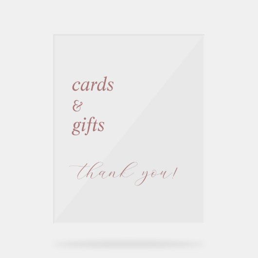 Einfache elegante Kalligraphie Hochzeit Akryllisch Acrylschild (Vorderseite)