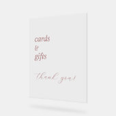 Einfache elegante Kalligraphie Hochzeit Akryllisch Acrylschild (Winkel)