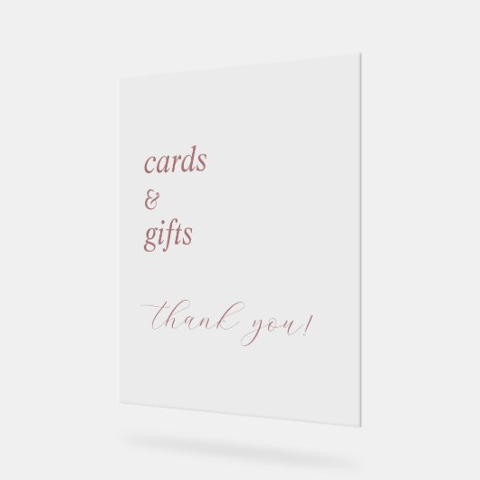 Einfache elegante Kalligraphie Hochzeit Akryllisch Acrylschild (Winkel)