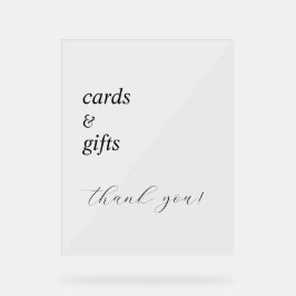 Einfache elegante Kalligraphie Hochzeit Akryllisch Acrylschild