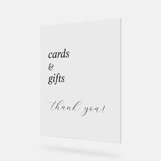 Einfache elegante Kalligraphie Hochzeit Akryllisch Acrylschild (Winkel)